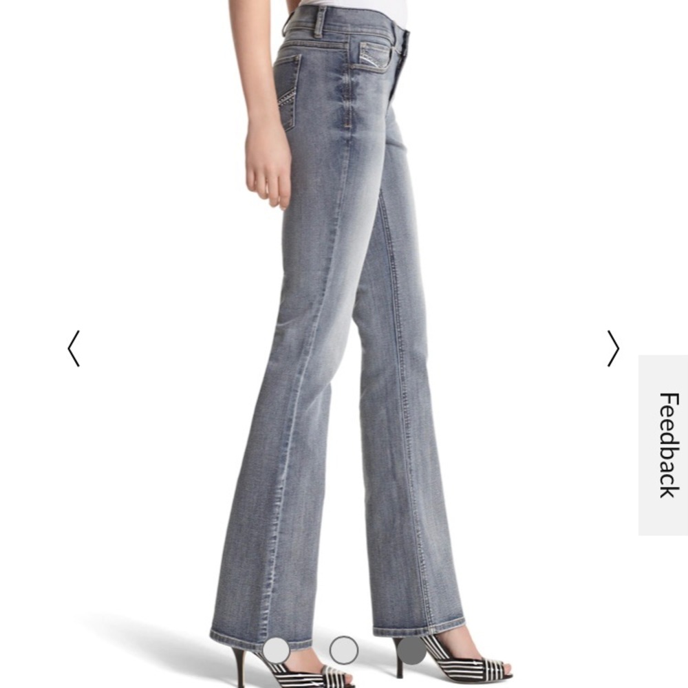 Black House White Market Noir Embroidered-Pocket Bootcut Jean